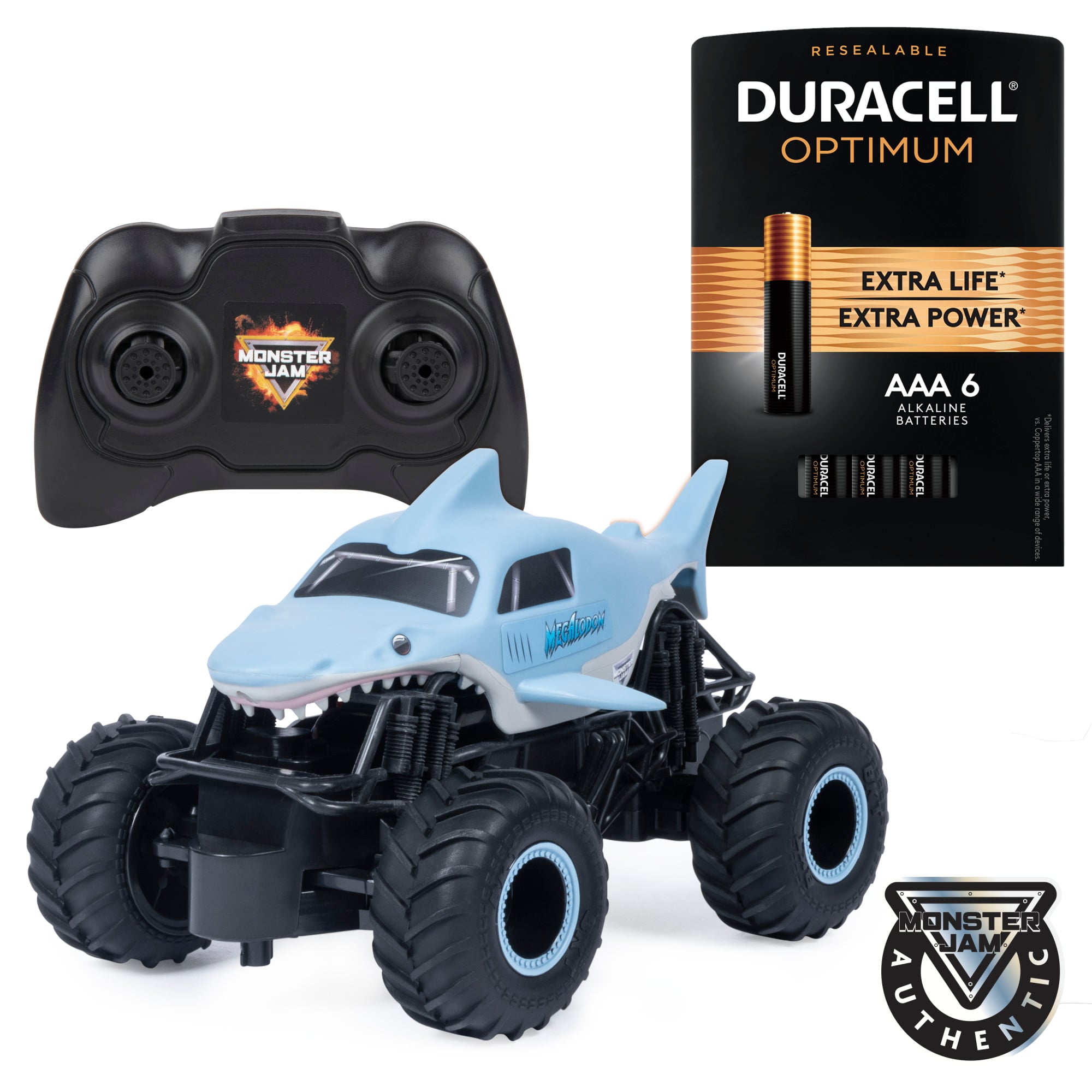 CAMIÓN A CONTROL REMOTO MONSTER JAM MULTICOLOR MEGALODON - 3