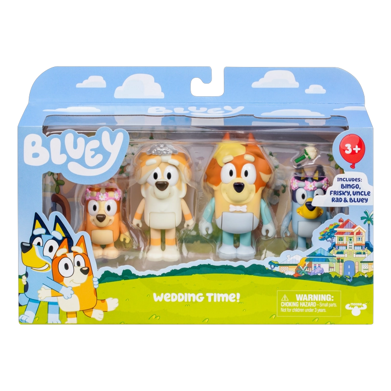 PACK 4 FIGURAS DIA DE BODA BLUEY - 1