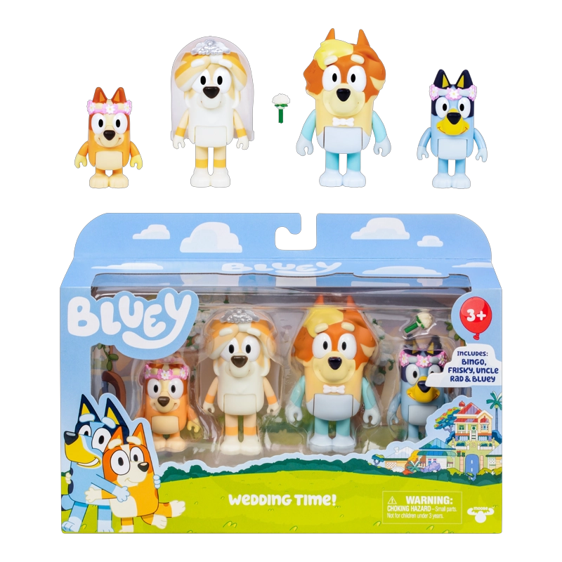 PACK 4 FIGURAS DIA DE BODA BLUEY - 4