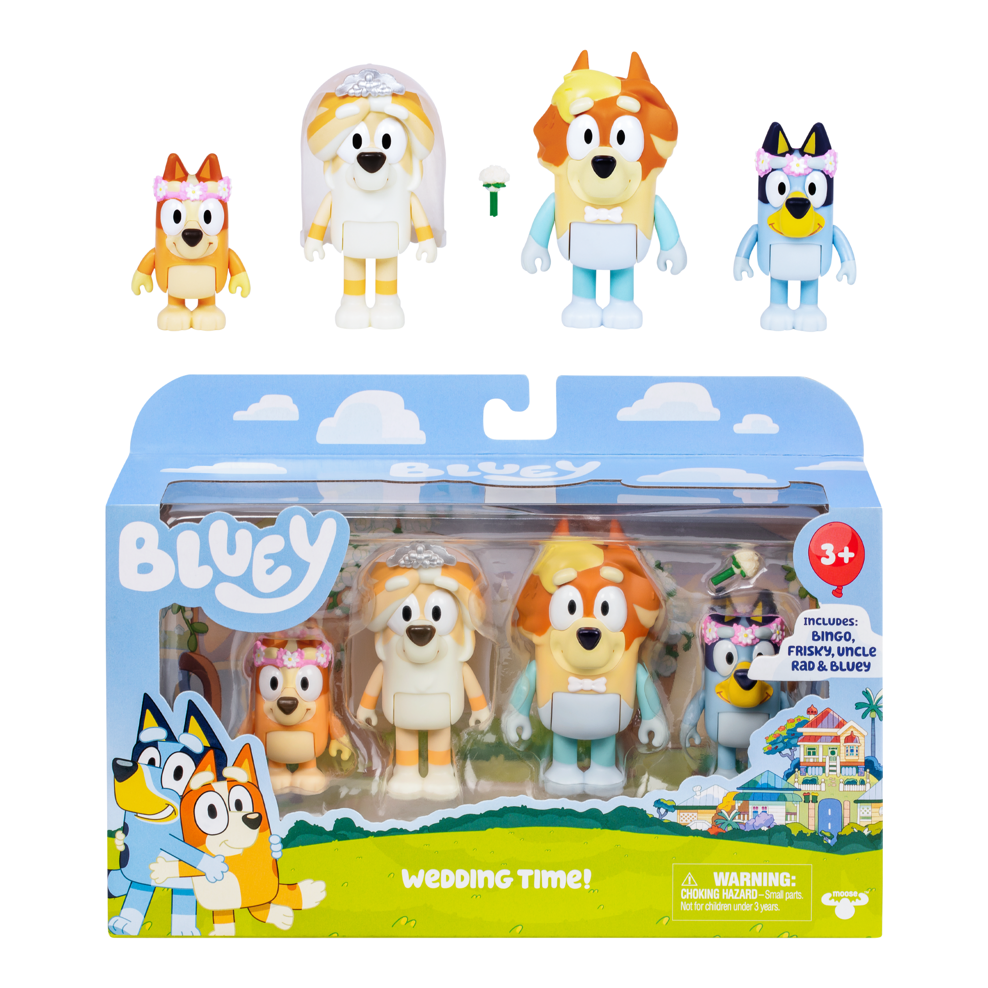 PACK 4 FIGURAS DIA DE BODA BLUEY - 4
