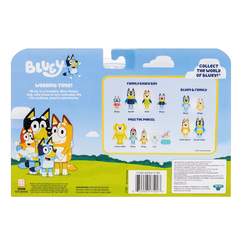 PACK 4 FIGURAS DIA DE BODA BLUEY - 7