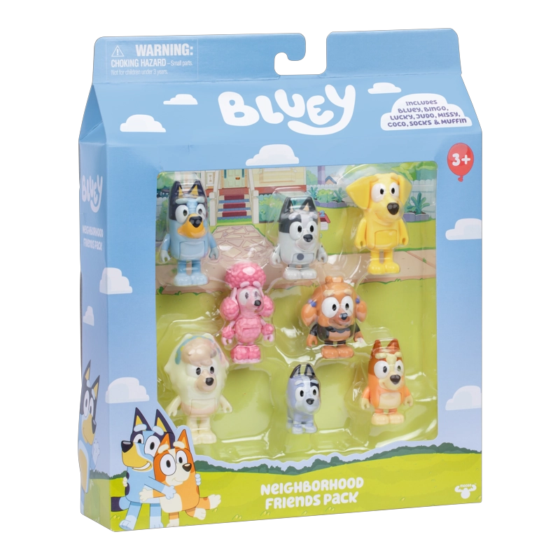 PACK 8 FIGURAS ARTICULADAS AMIGOS DEL VECINDARIO BLUEY - 2