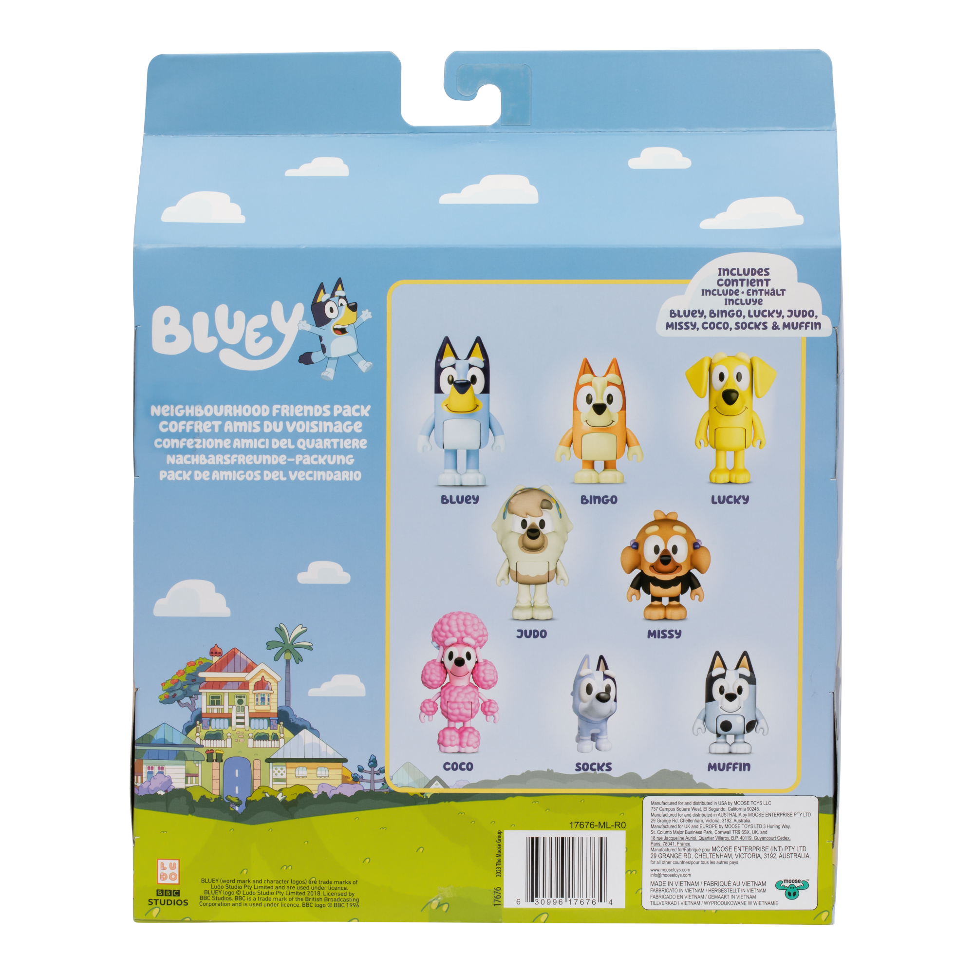 PACK 8 FIGURAS ARTICULADAS AMIGOS DEL VECINDARIO BLUEY - 3