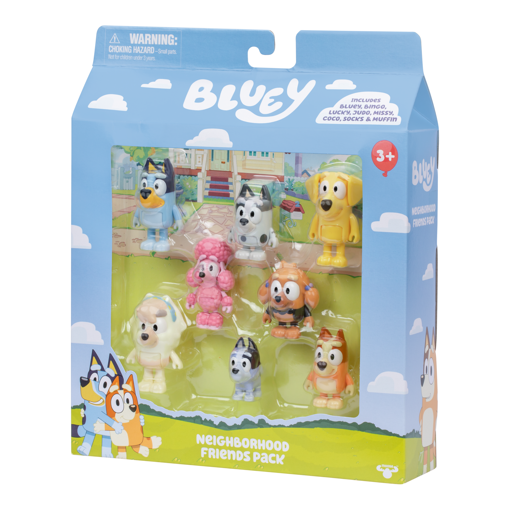 PACK 8 FIGURAS ARTICULADAS AMIGOS DEL VECINDARIO BLUEY - 4
