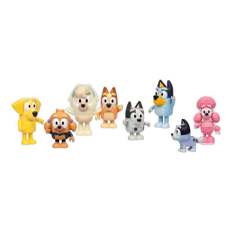 PACK 8 FIGURAS ARTICULADAS AMIGOS DEL VECINDARIO BLUEY - 6