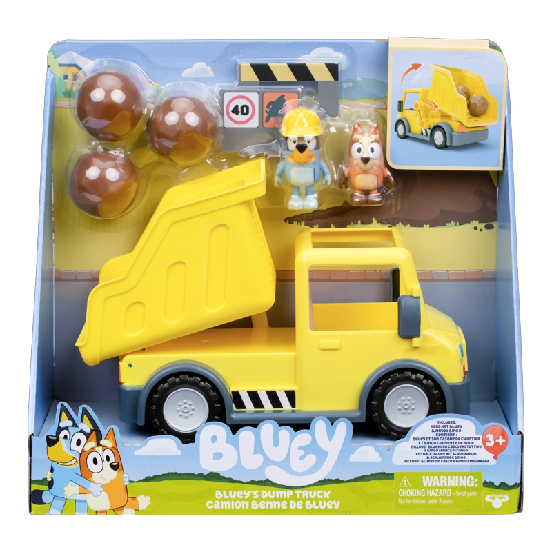 CAMION CON PALANCA ACCESORIOS Y FIGURAS BLUEY - 1