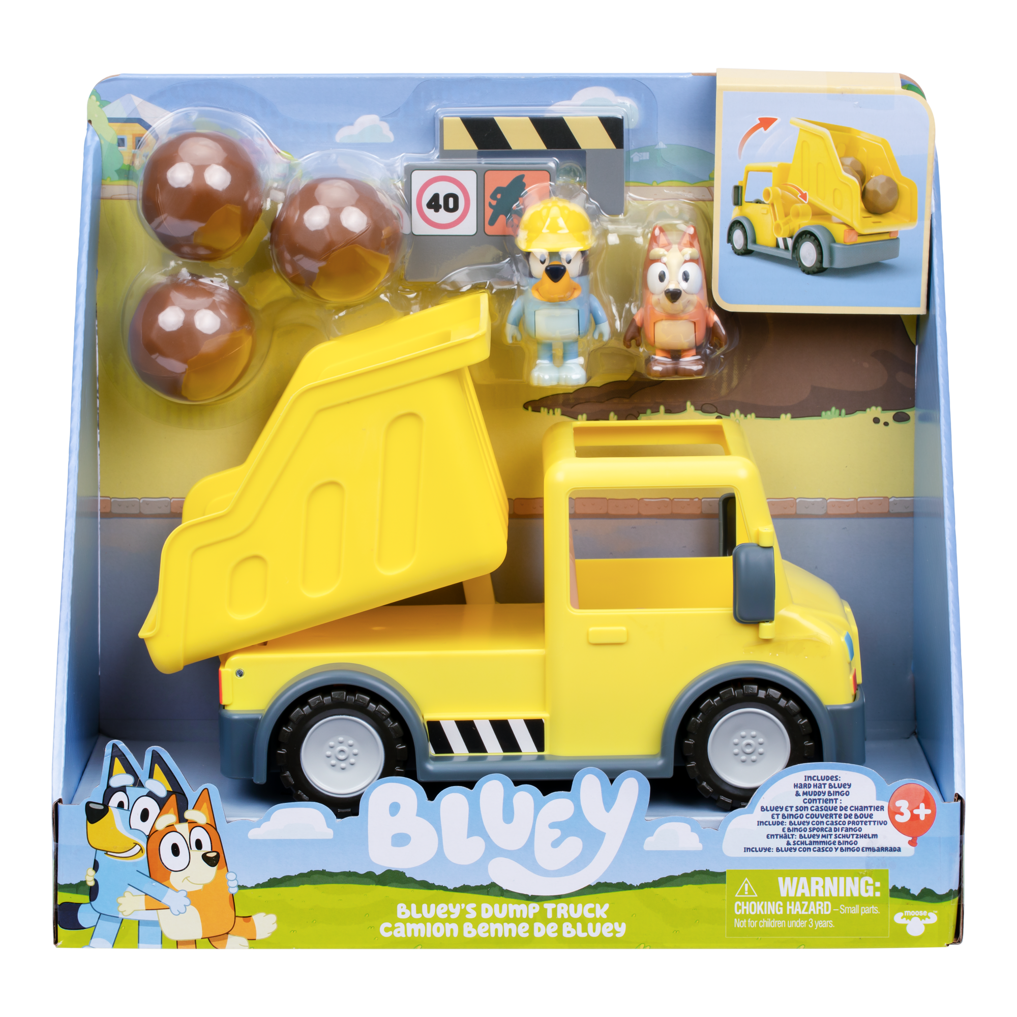 CAMION CON PALANCA ACCESORIOS Y FIGURAS BLUEY - 1