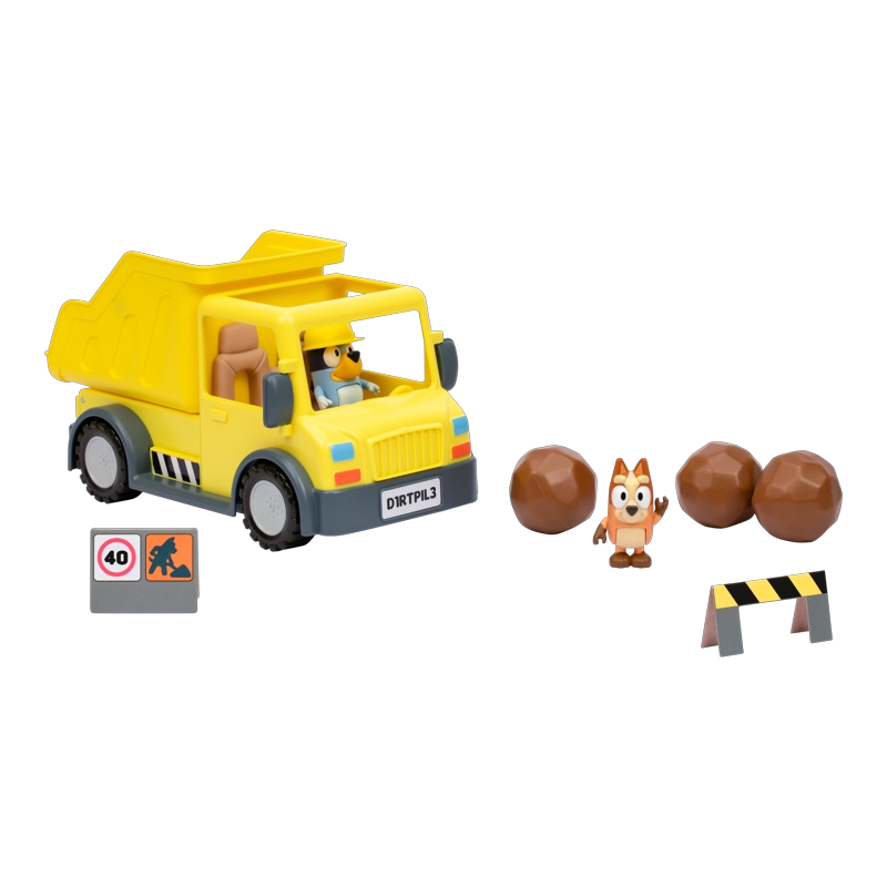 CAMION CON PALANCA ACCESORIOS Y FIGURAS BLUEY - 3