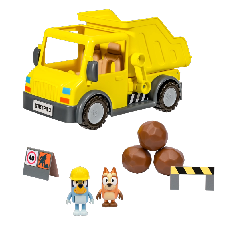 CAMION CON PALANCA ACCESORIOS Y FIGURAS BLUEY - 7