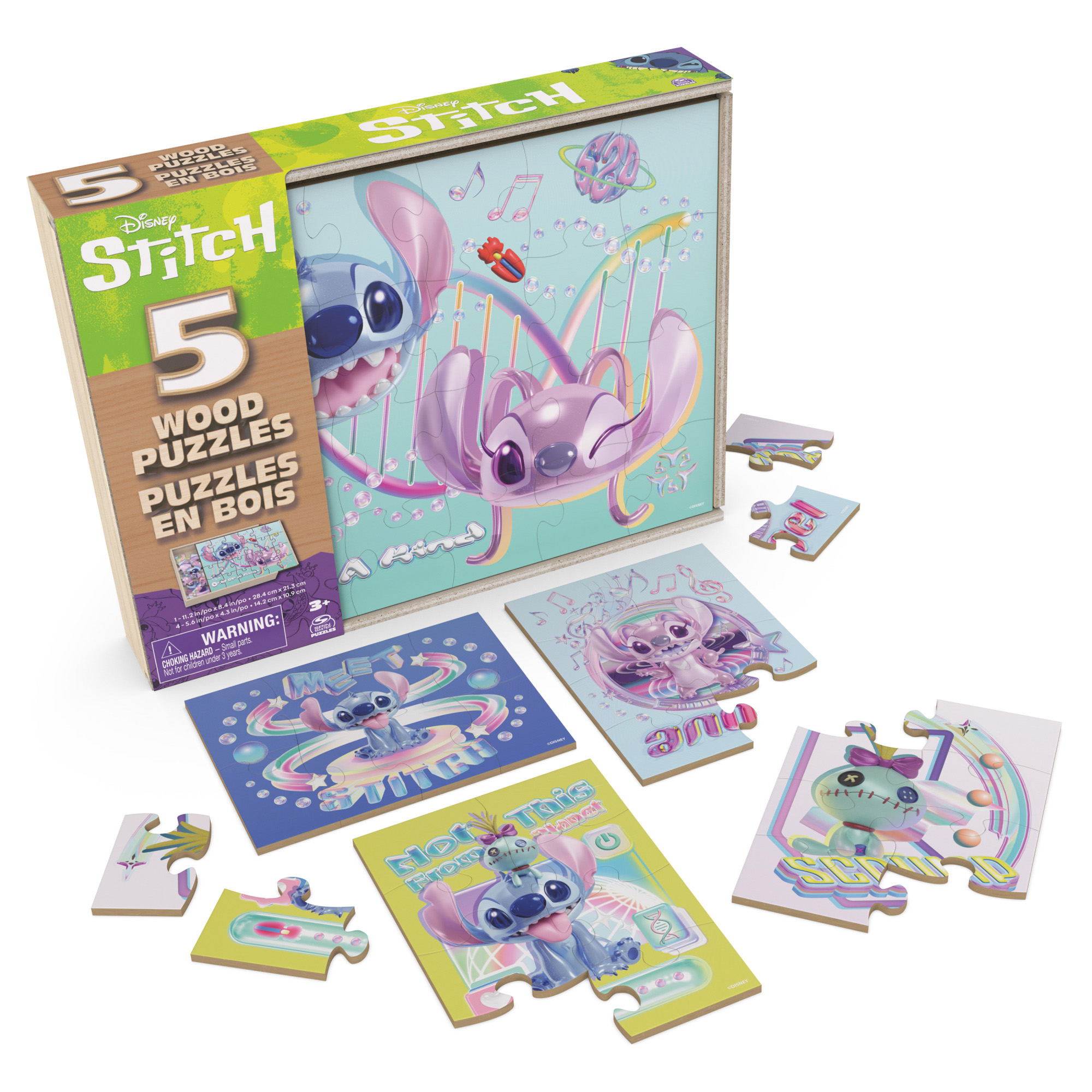SET PUZZLES 5 EN 1 DE MADERA STITCH - 3