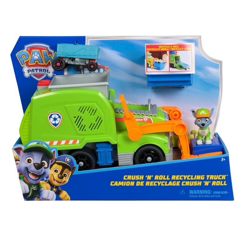 CAMION DE RECICLAJE CON FIGURA DE ROCKY PAW PATROL - 1