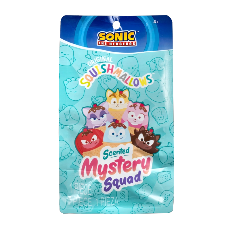 PELUCHE SONIC SORPRESA CON AROMA 13 CM SQUISHMALLOWS - 1