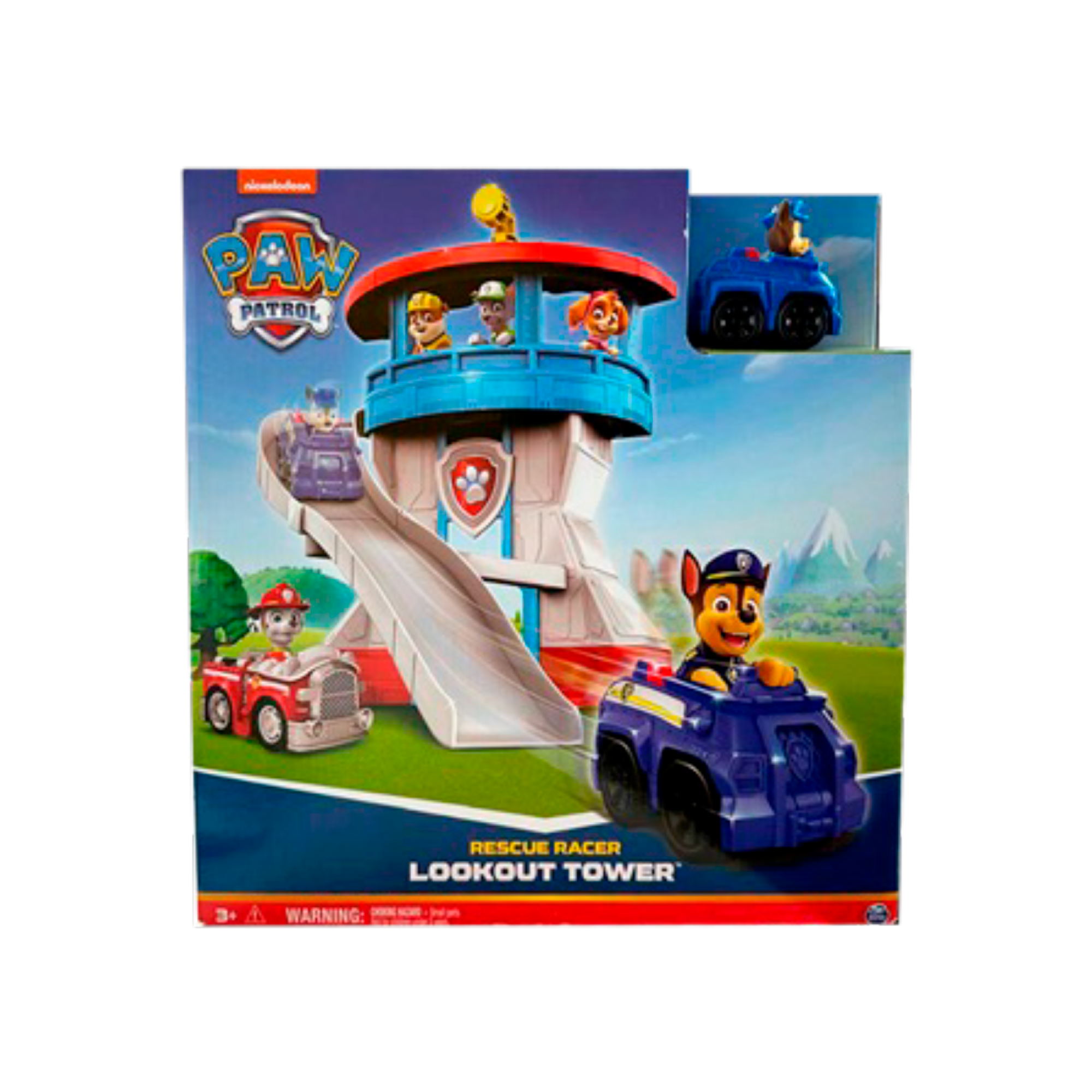 TORRE DE RESCATE CON VEHICULO Y TOBOGAN PAW PATROL - 1
