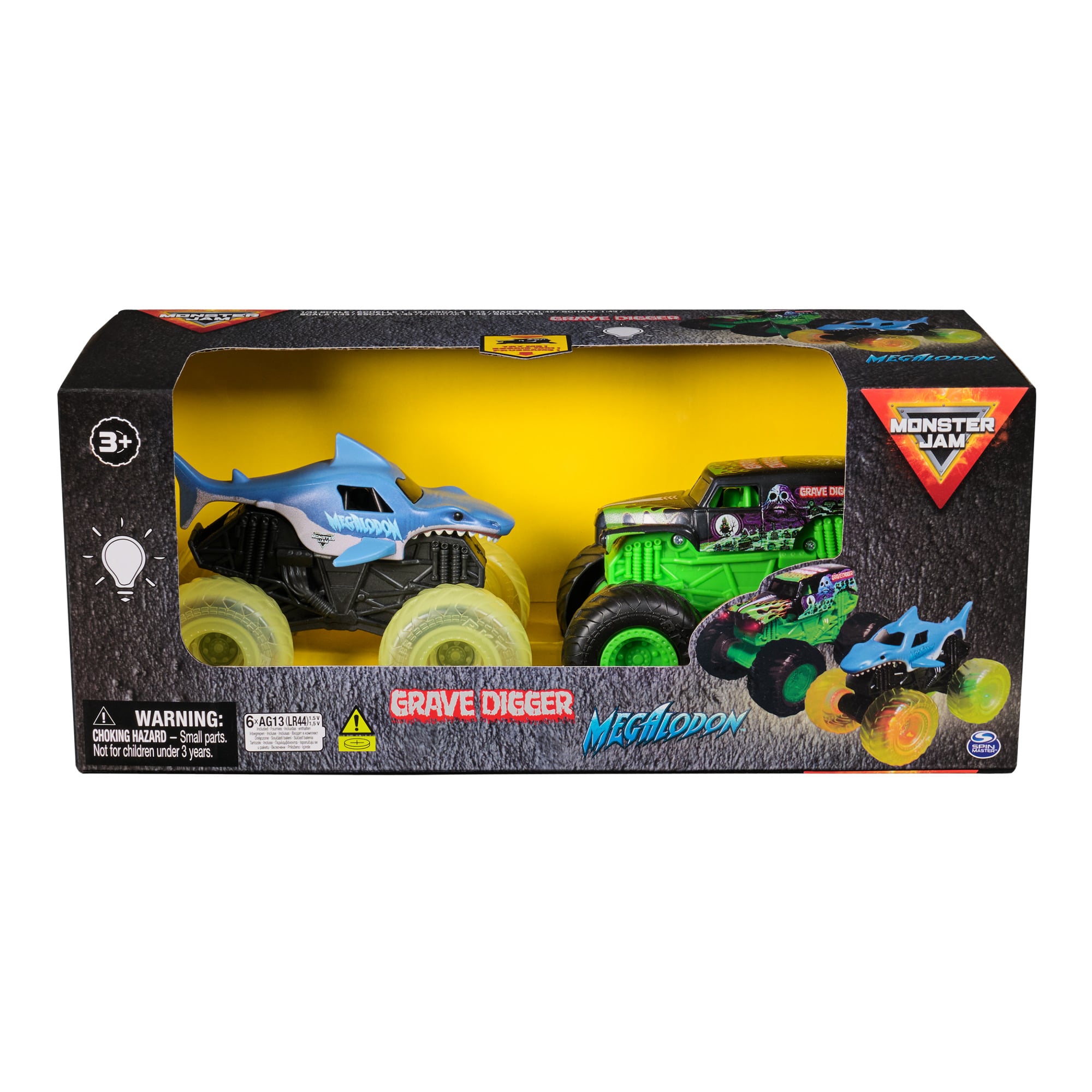 PACK 2 VEHICULOS 1:43 CON LUZ MONSTER JAM - 1