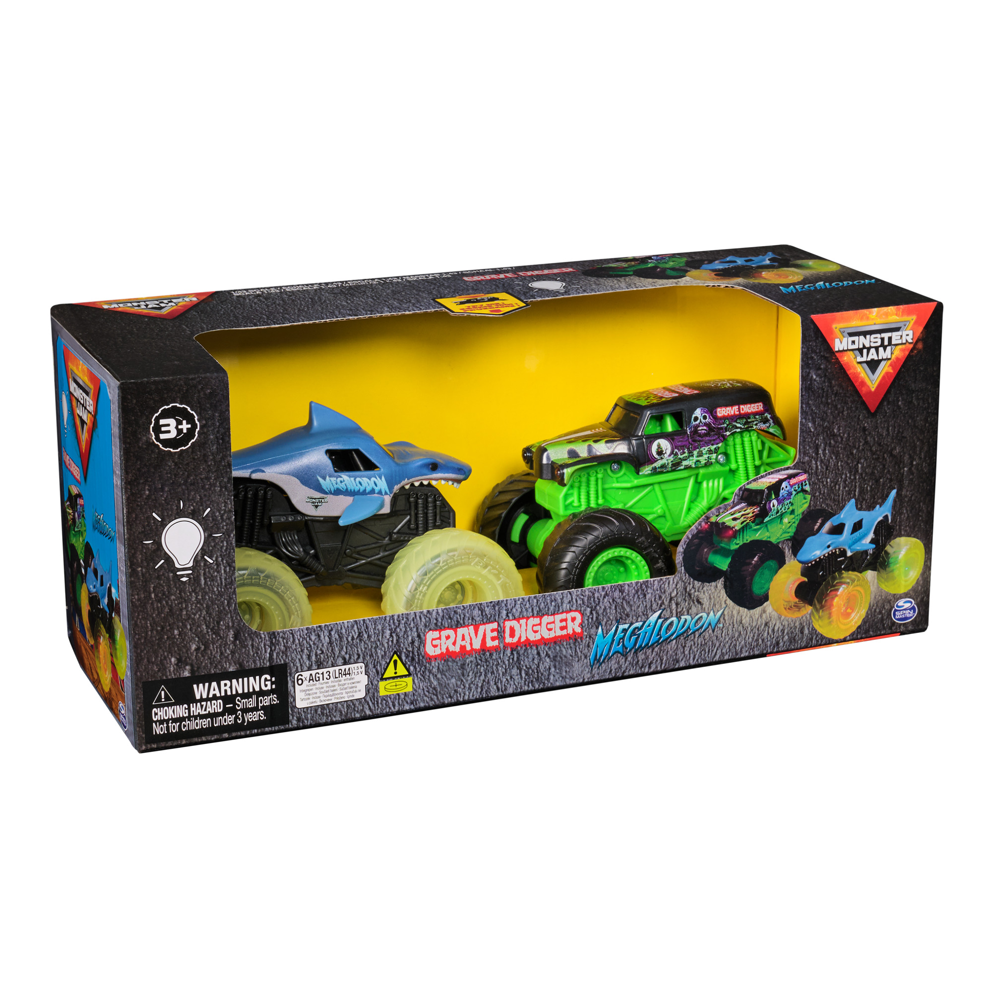 PACK 2 VEHICULOS 1:43 CON LUZ MONSTER JAM - 2