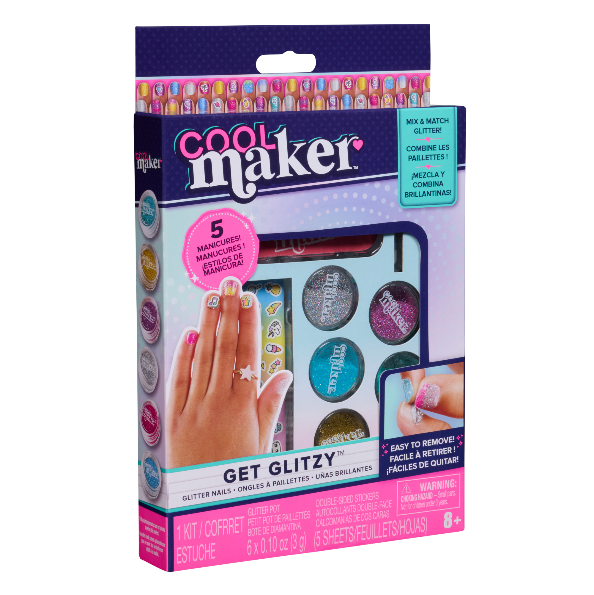 SET PARA UÑAS CON GLITTER GO GLAM - 2