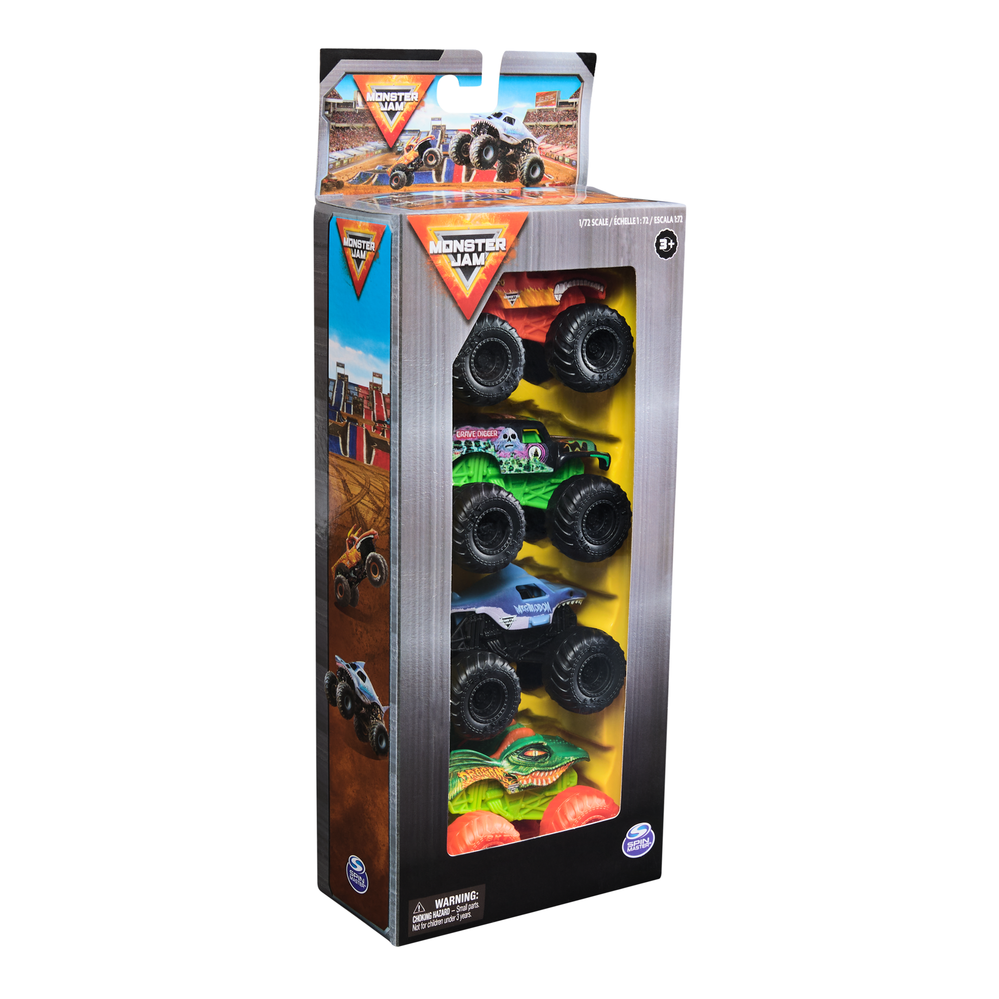 SET 4 AUTOS A ESCALA 1:72 MONSTER JAM - 2