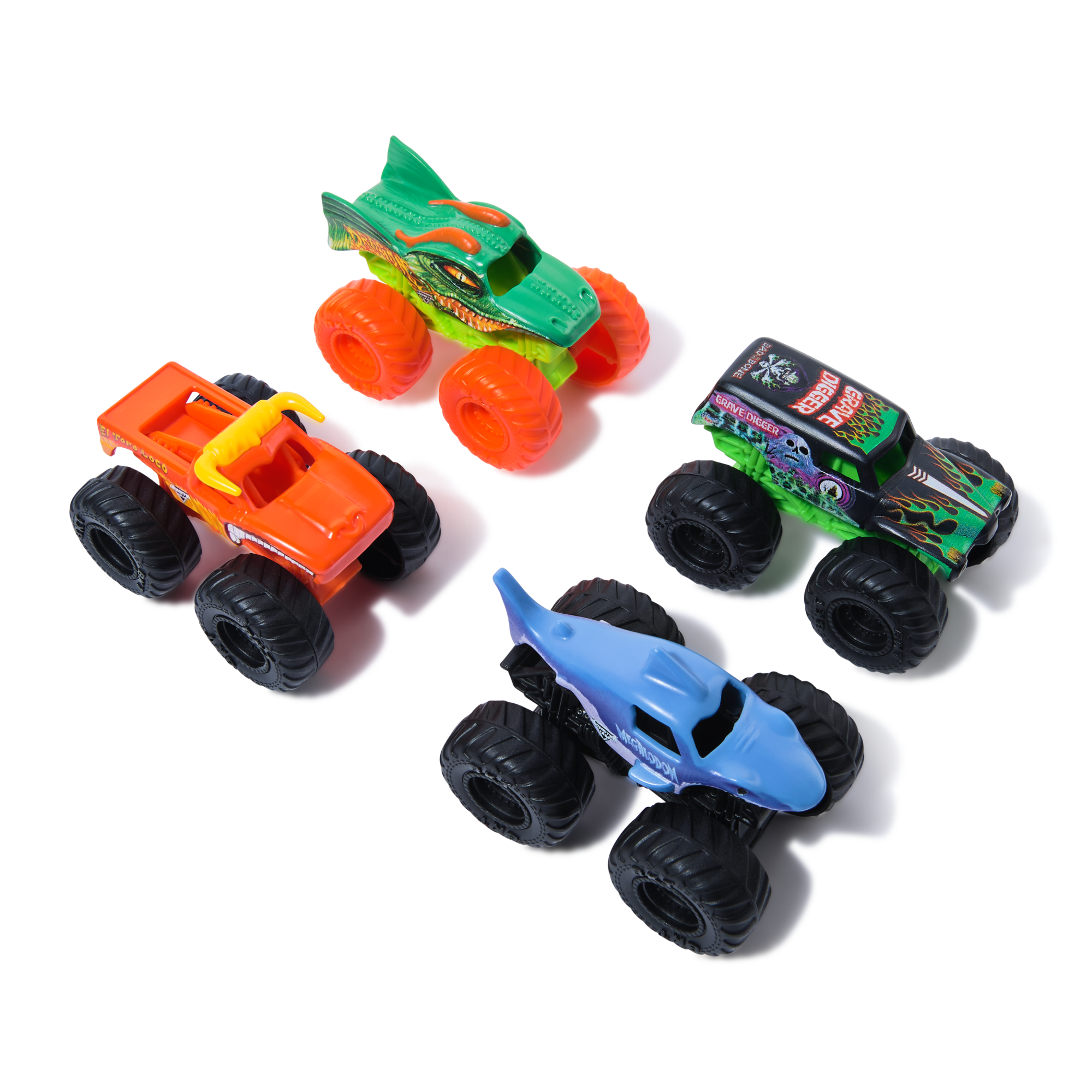 SET 4 AUTOS A ESCALA 1:72 MONSTER JAM - 3