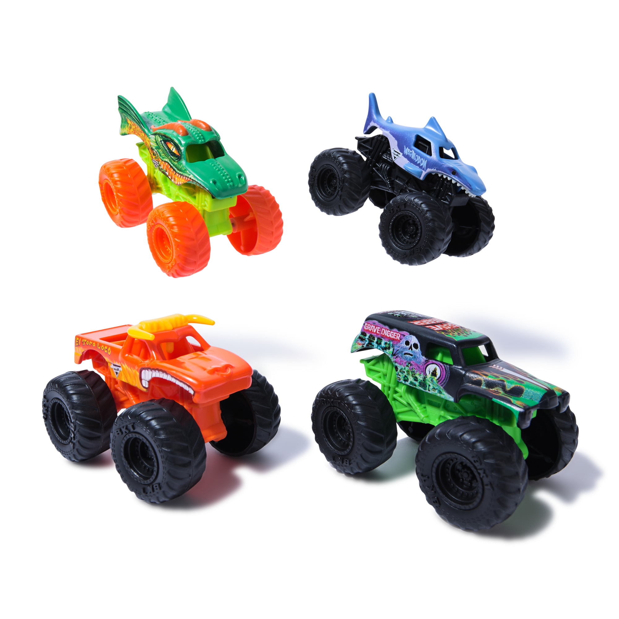 SET 4 AUTOS A ESCALA 1:72 MONSTER JAM - 4