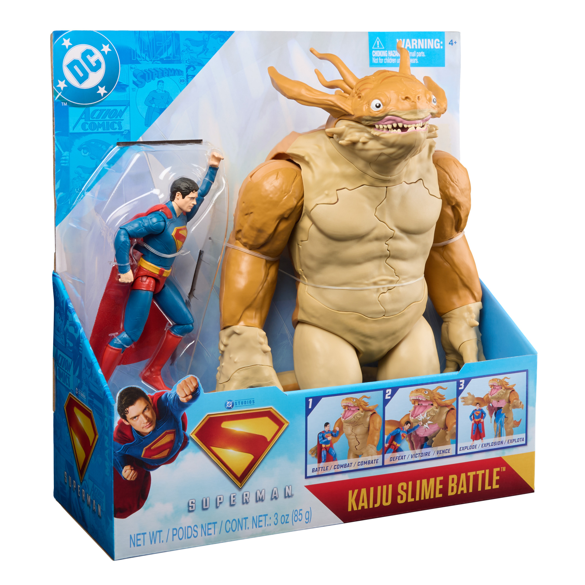 SET FIGURA SUPERMAN VS MONSTRUO KAIJU SLIME DC - 2