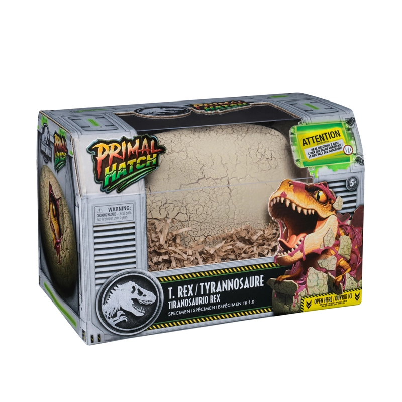 FIGURA DE DINOSAURIO T-REX ECLOSION INTERACTIVO JURASSIC - 1