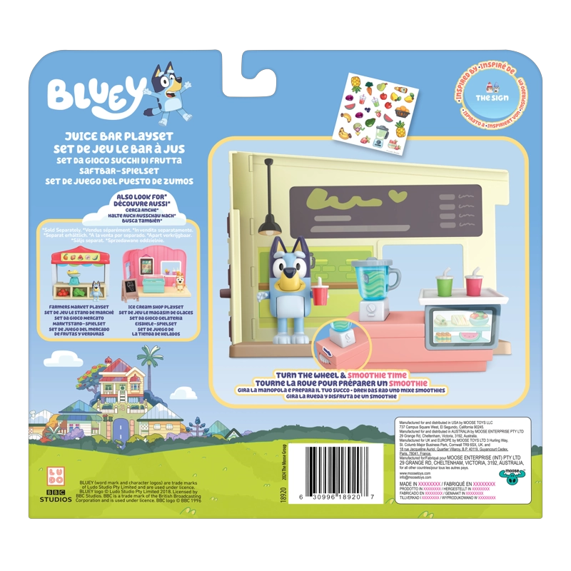 MINI PLAYSET BARRA DE JUGOS BLUEY - 6