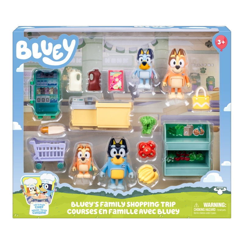SET EXCURSION DE COMPRAS FAMILIAR CON FIGURAS BLUEY - 1