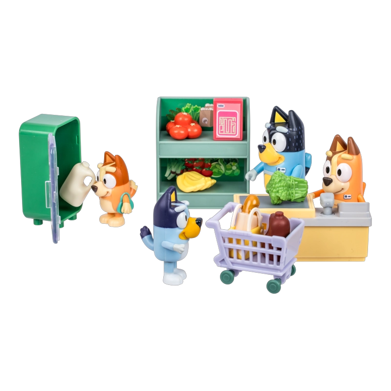 SET EXCURSION DE COMPRAS FAMILIAR CON FIGURAS BLUEY - 2
