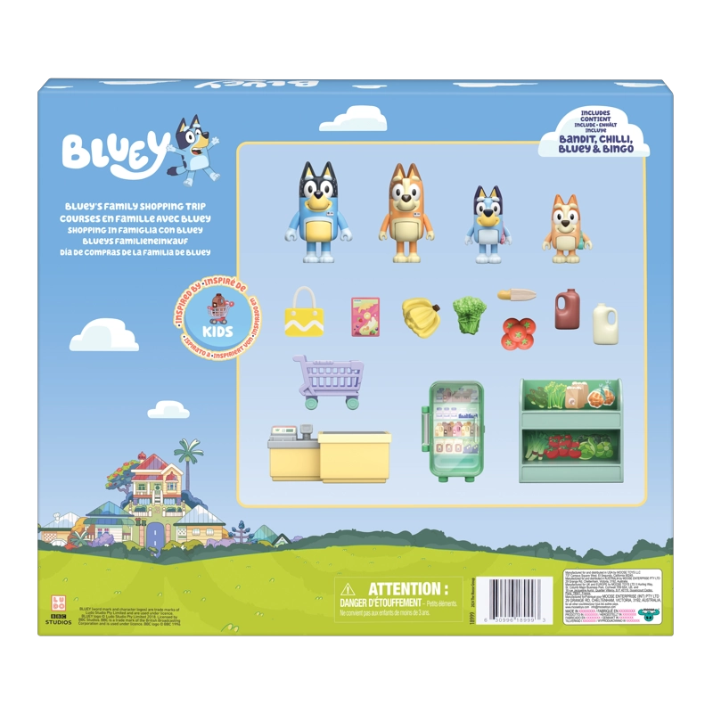 SET EXCURSION DE COMPRAS FAMILIAR CON FIGURAS BLUEY - 4