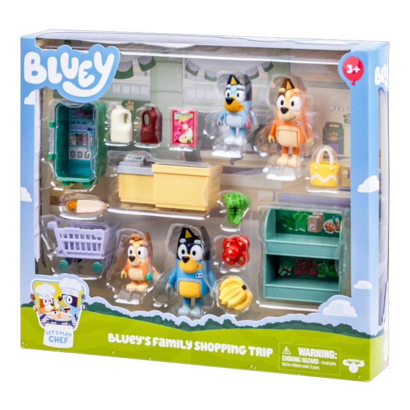 SET EXCURSION DE COMPRAS FAMILIAR CON FIGURAS BLUEY - 5
