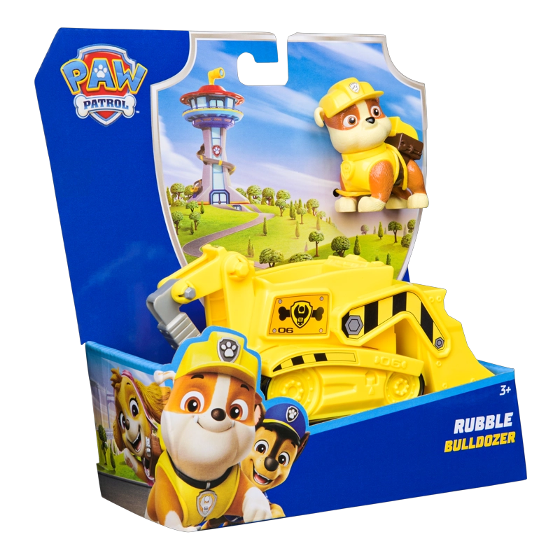 VEHICULO CON FIGURA DE RUBBLE PAW PATROL - 2