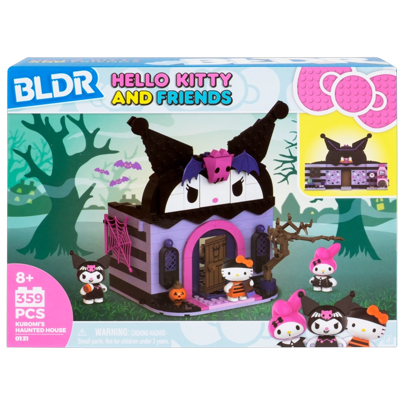 CASA ENCANTADA ARMABLE DE KUROMI CON MINIFIGURAS HELLO KITTY - 1