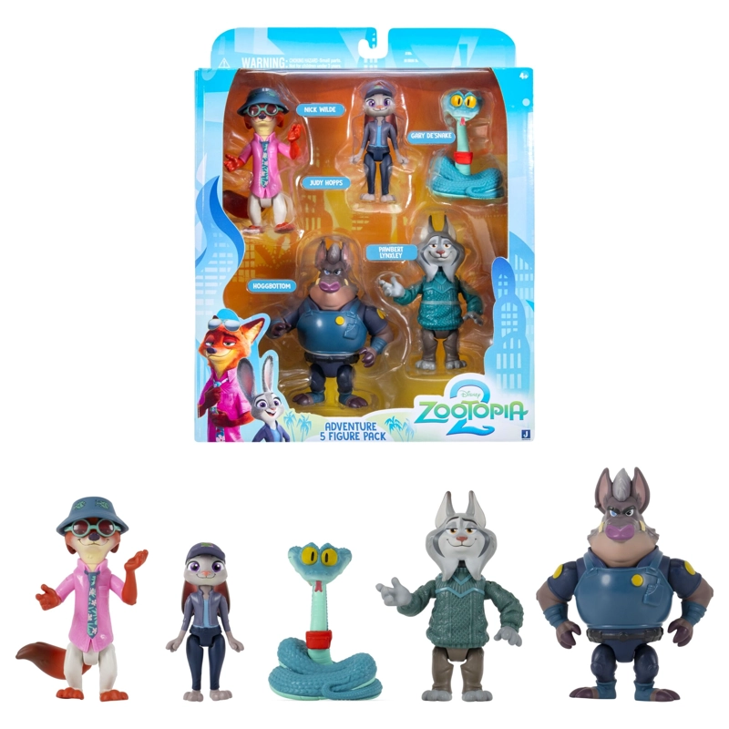 PACK DE 5 FIGURAS DE 8 CM ZOOTOPIA - 2