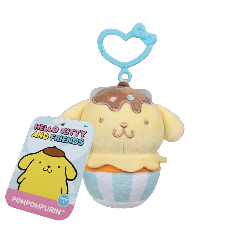 SET 6 PELUCHES LLAVEROS 10 CM. CON CLIP HELLO KITTY. - 3