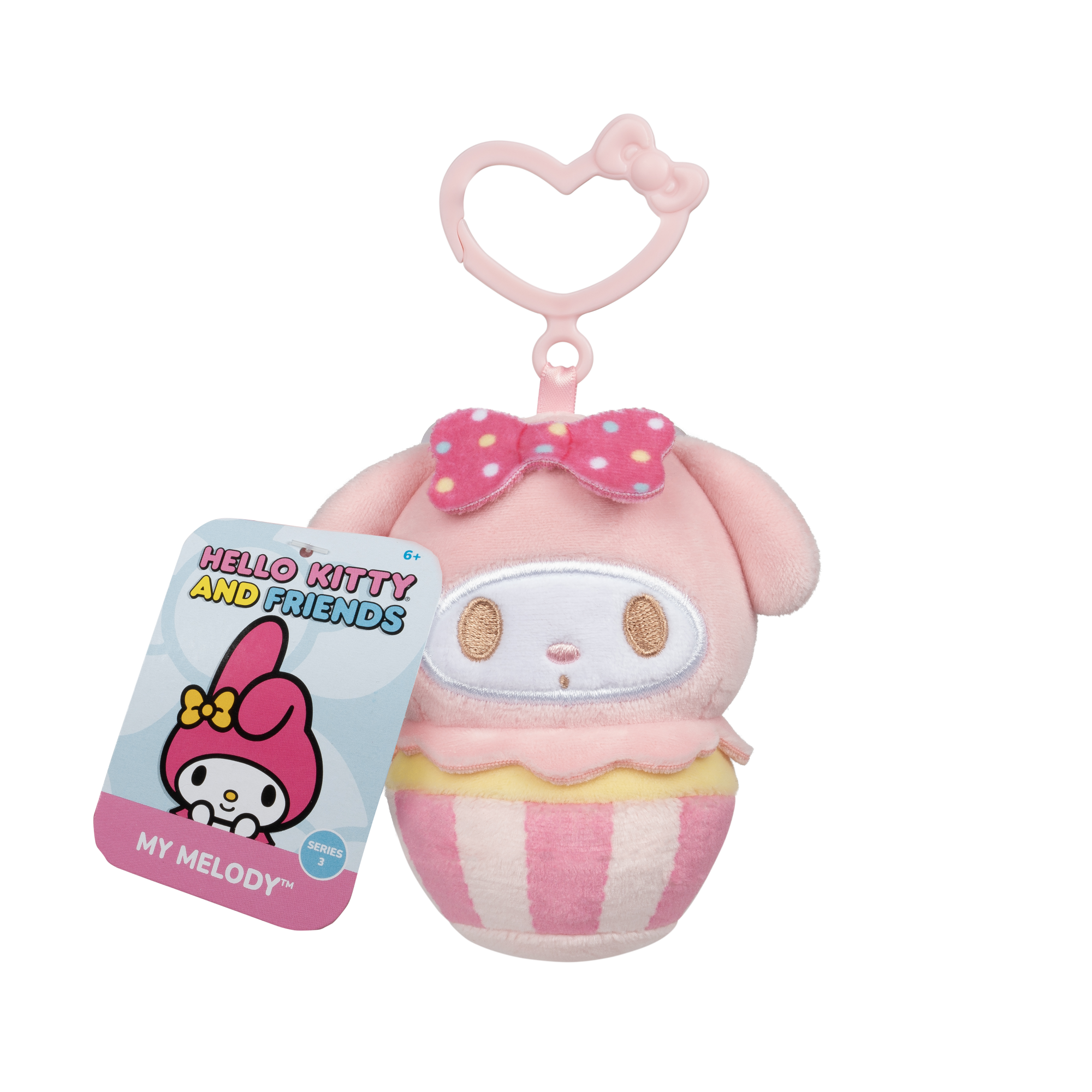 SET 6 PELUCHES LLAVEROS 10 CM. CON CLIP HELLO KITTY. - 4