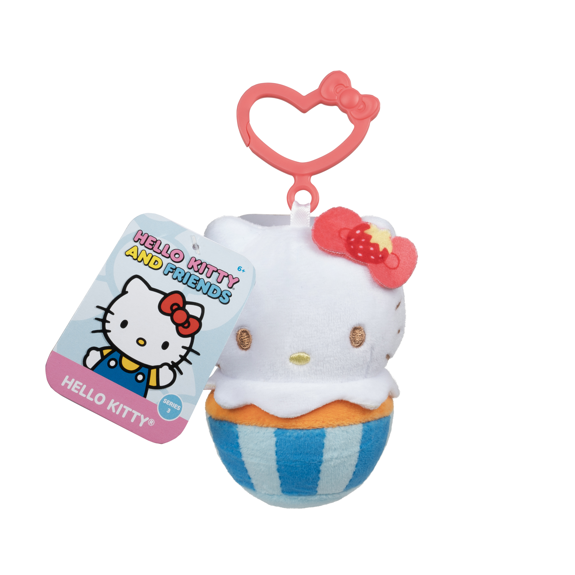 SET 6 PELUCHES LLAVEROS 10 CM. CON CLIP HELLO KITTY. - 5