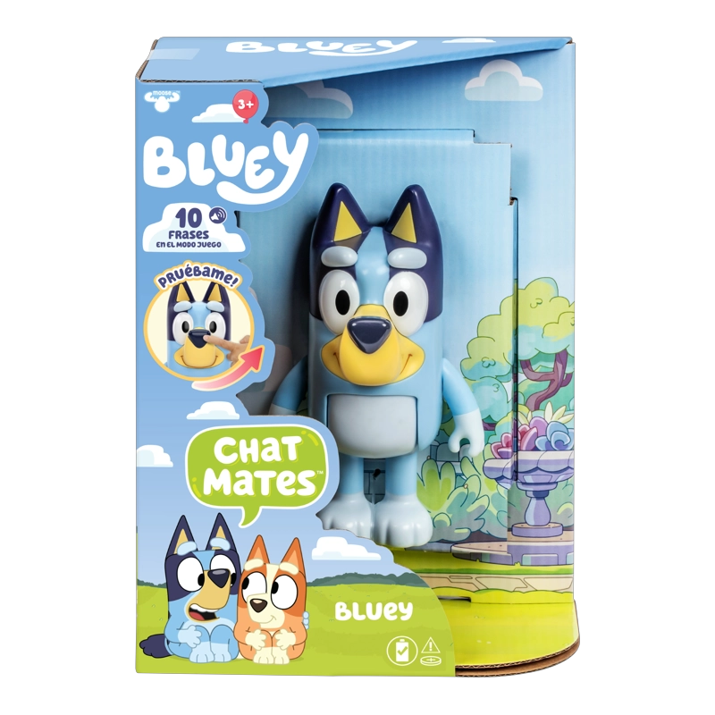 FIGURA DE BLUEY CON 10 DIVERTIDAS FRASES BLUEY - 1