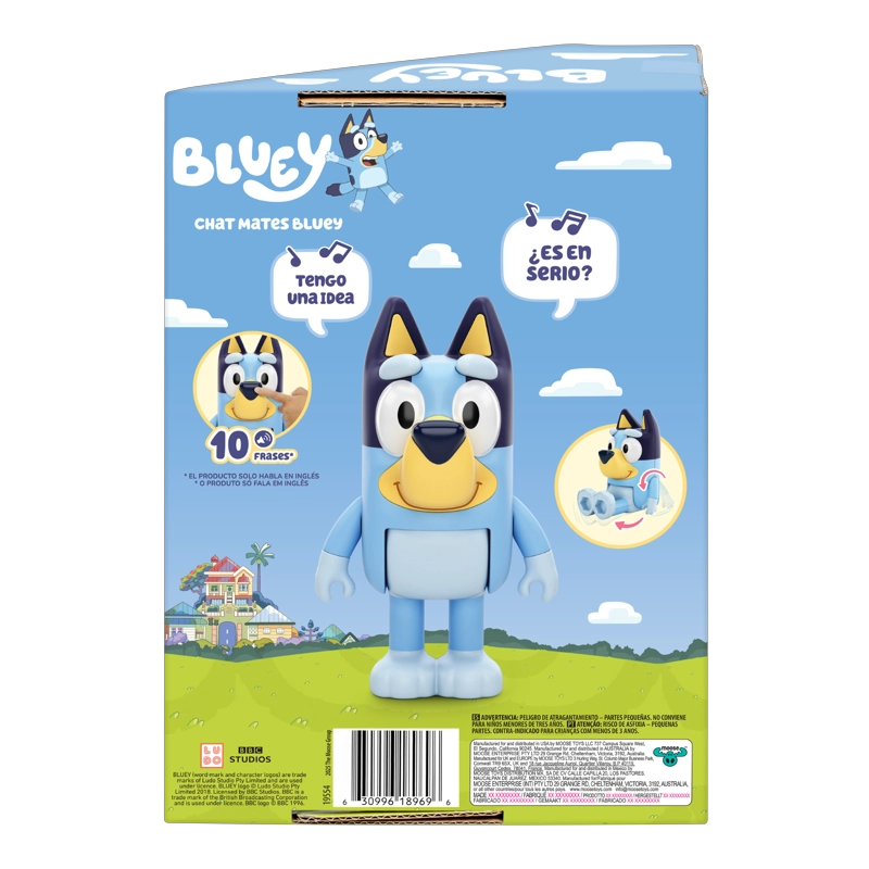 FIGURA DE BLUEY CON 10 DIVERTIDAS FRASES BLUEY - 6