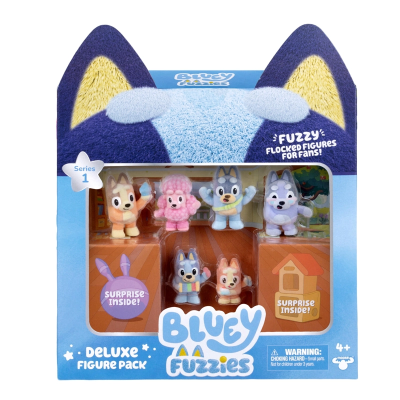 PAQUETE DE 6 MINI FIGURAS FUZZIES BLUEY - 1
