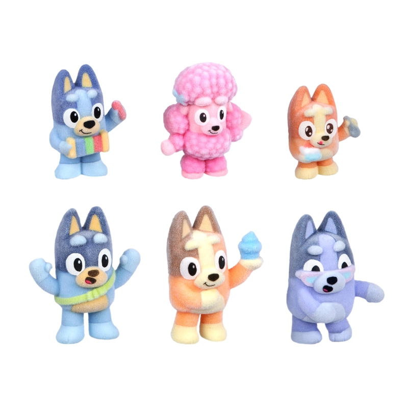 PAQUETE DE 6 MINI FIGURAS FUZZIES BLUEY - 4