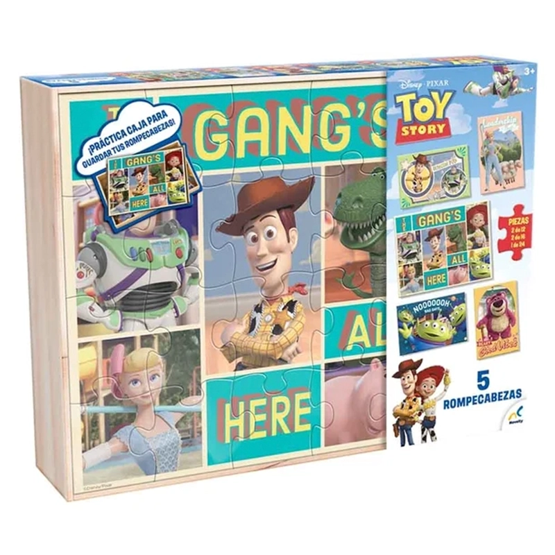ROMPECABEZAS DE MADERA 5 EN 1 TOY STORY - 1