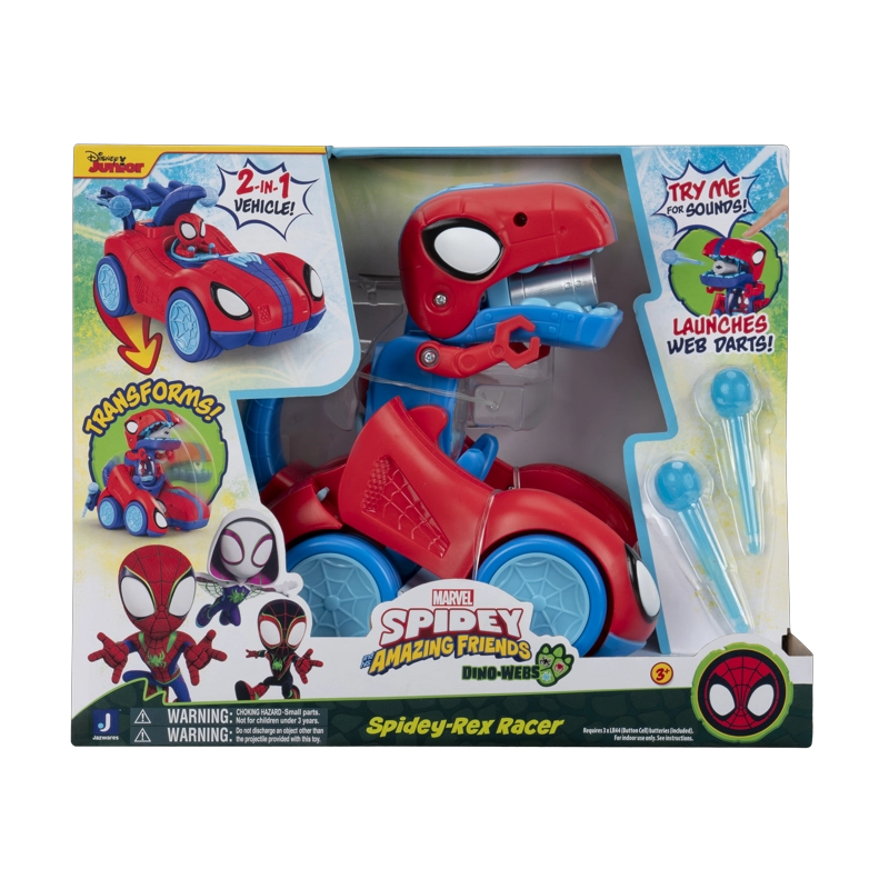 VEHICULO DE 20 CM TRANSFORMABLE EN UN SPIDEY REX - 1