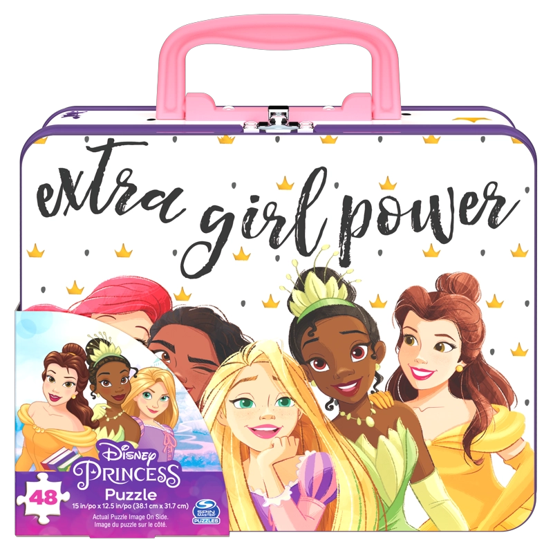 LONCHERA METALICA CON PUZZLE DE PRINCESAS DISNET - 1
