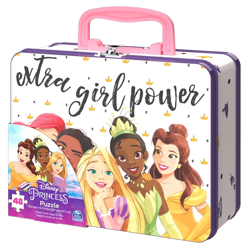 LONCHERA METALICA CON PUZZLE DE PRINCESAS DISNET - 3