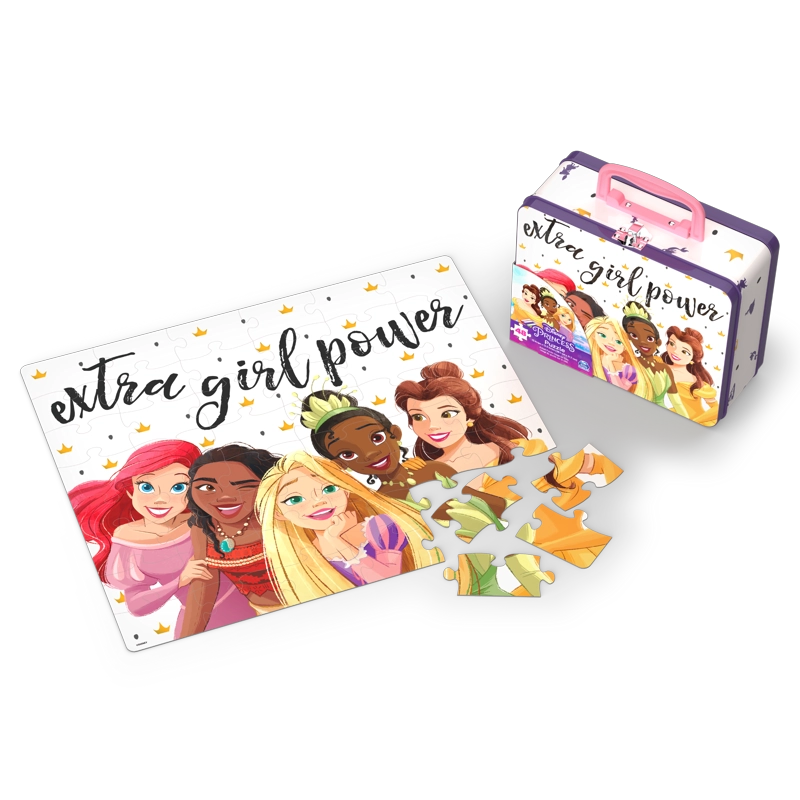 LONCHERA METALICA CON PUZZLE DE PRINCESAS DISNET - 4