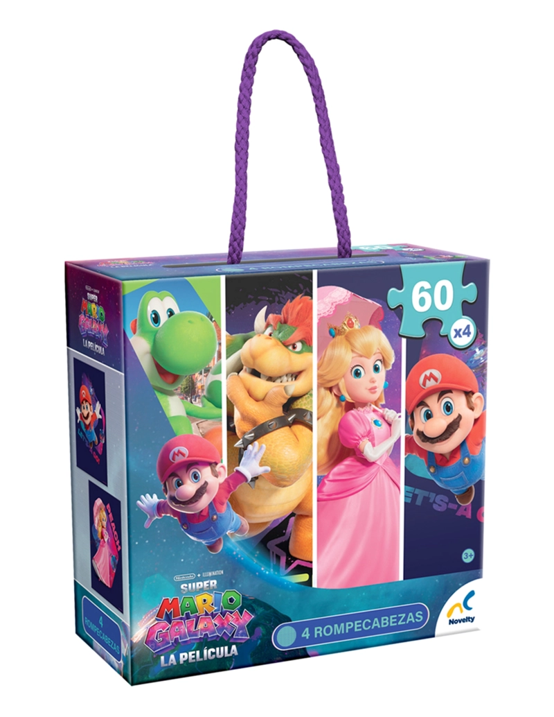 PUZZLE 4 EN 1 DE 60 PIEZAS CADA UNO MARIO GALAXY - 2
