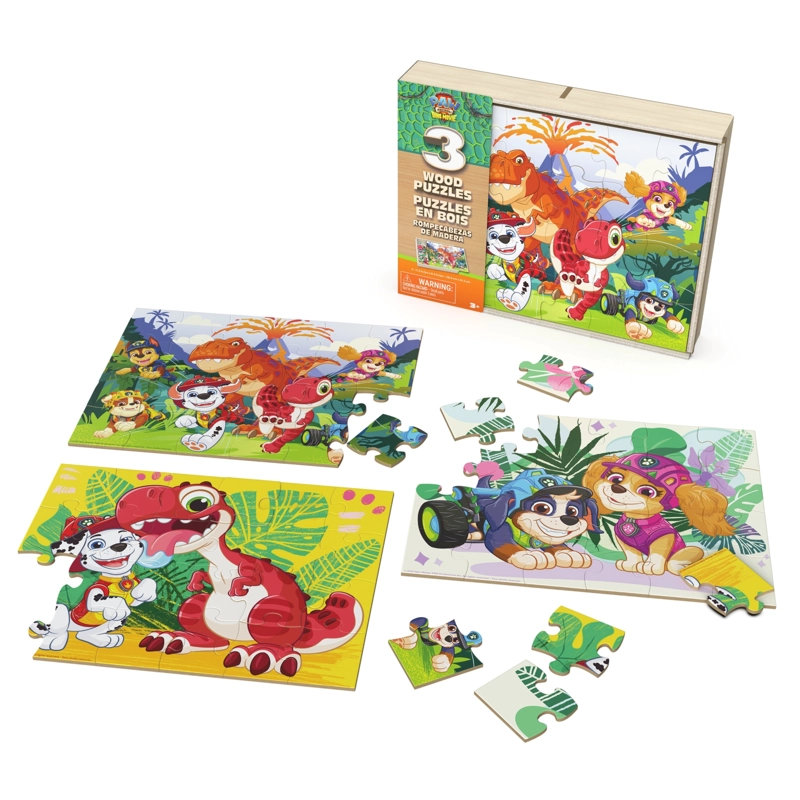 SET 3 PUZZLES DE MADERA LA DINO PELICULA PAW PATROL - 3