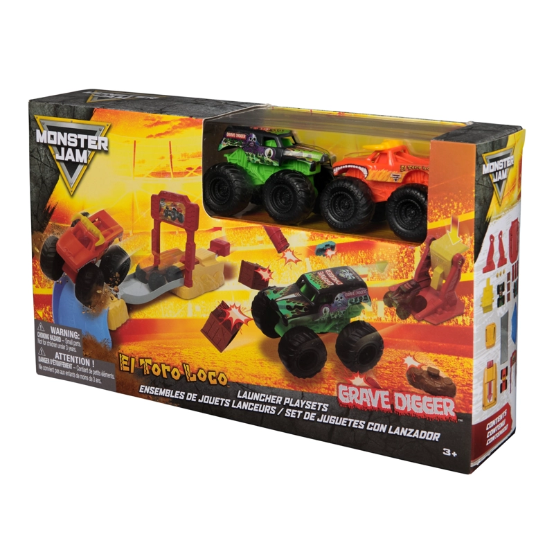 SET EL TORO LOCO Y GRAVE DIGGER LAUNCHER MONSTER JAM - 2