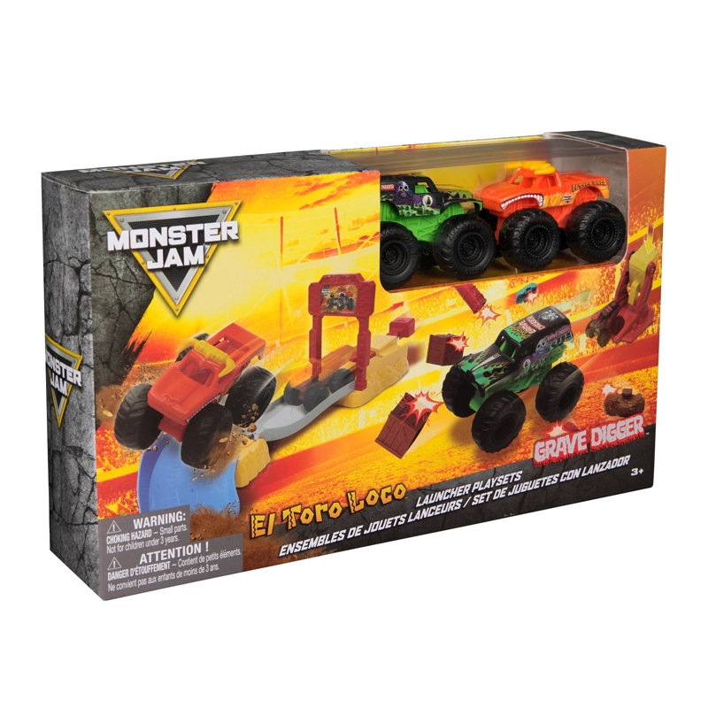 SET EL TORO LOCO Y GRAVE DIGGER LAUNCHER MONSTER JAM - 3