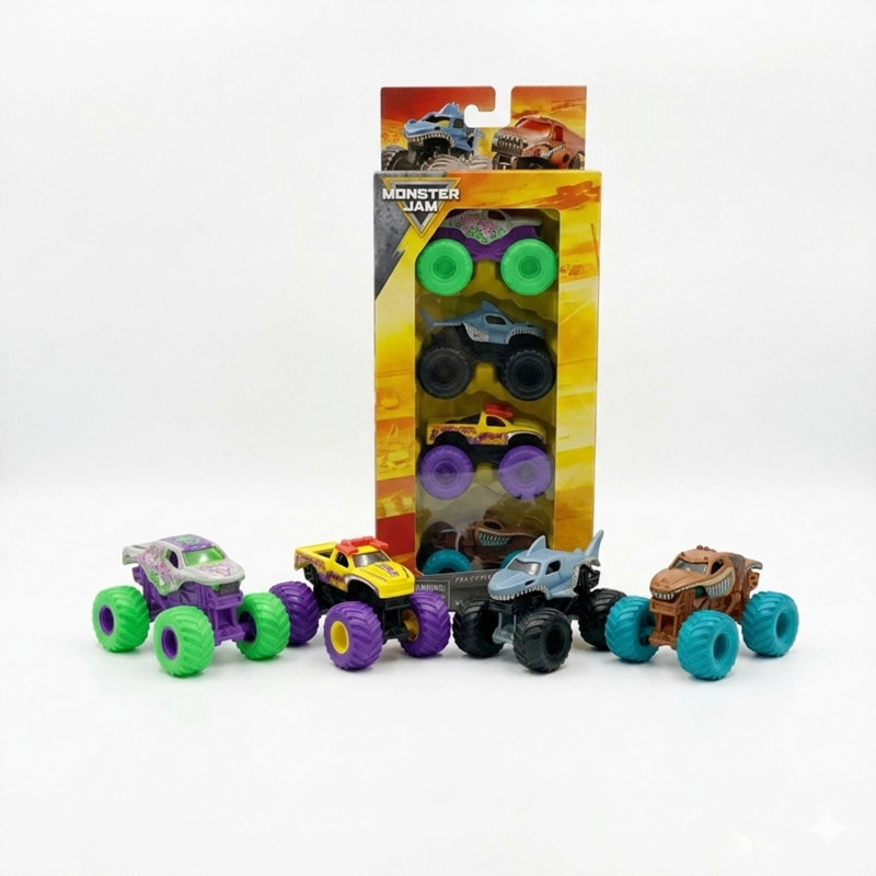 SET DE 4 VEHICULOS A ESCALA 1:72 MONSTER JAM - 2